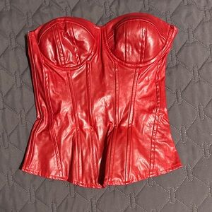 Charlotte Russe Red Bustier Top